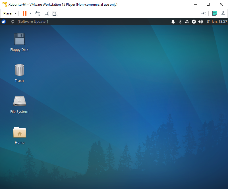 vm xubuntu masaustu